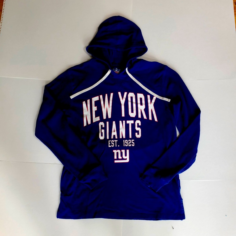 NY GIANTS THERMAL HOODIE SIZE L